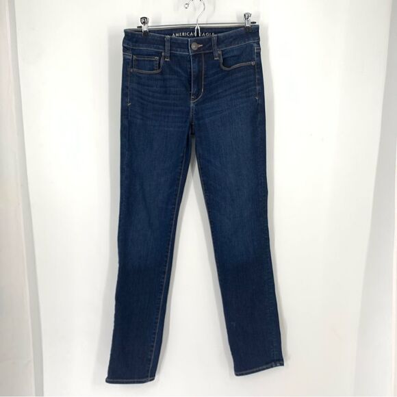 American Eagle Outfitters Next Level Stretch Size 6 Dark Wash Skinny Jeans - Picture 1 of 10